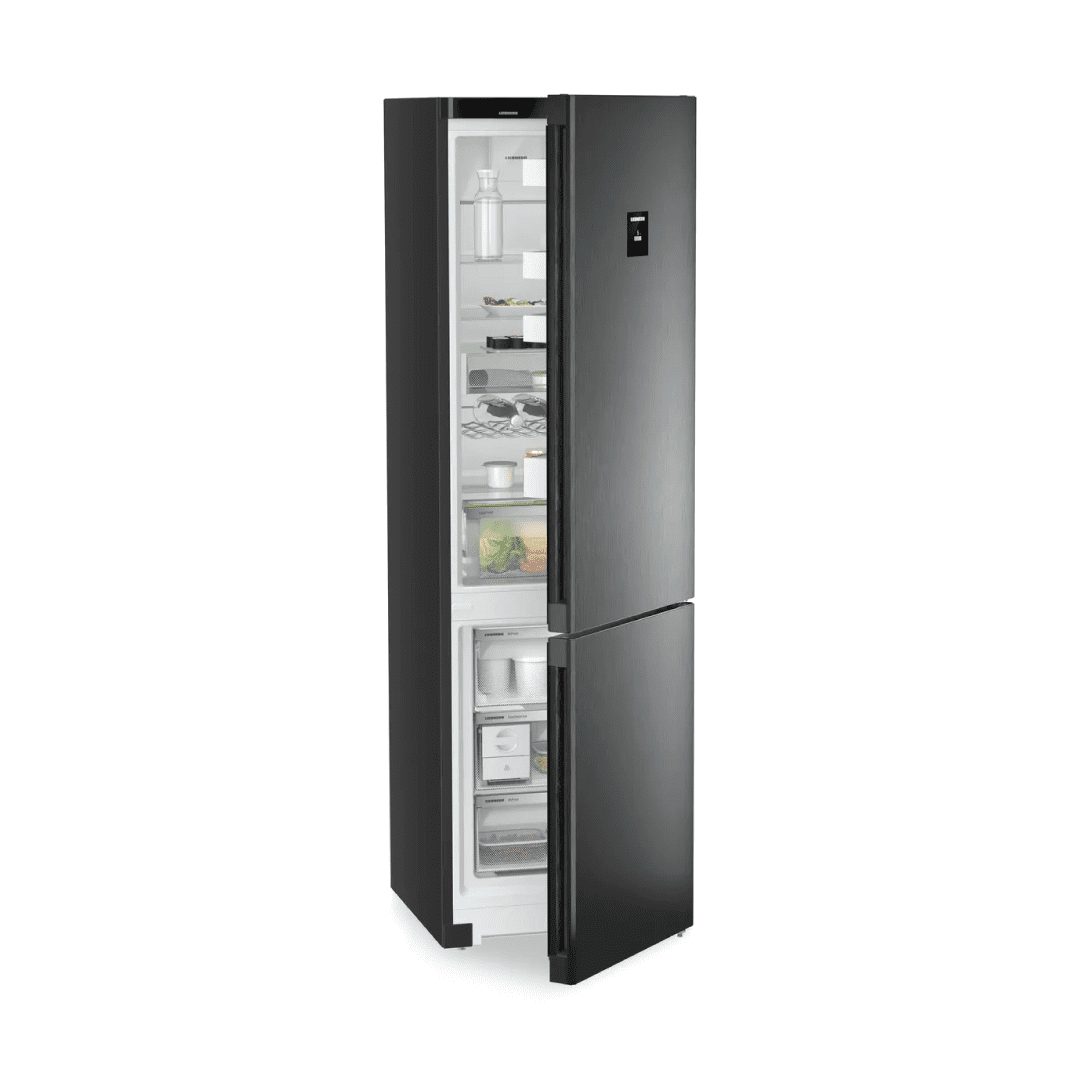 Frigorifer Liebherr i kombinuar, qendrim i lire 60 x 201.5, black steel
