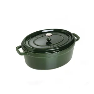 STAUB LA COCOTTE TENXHERE ME KAPAK OVALE JESHILE